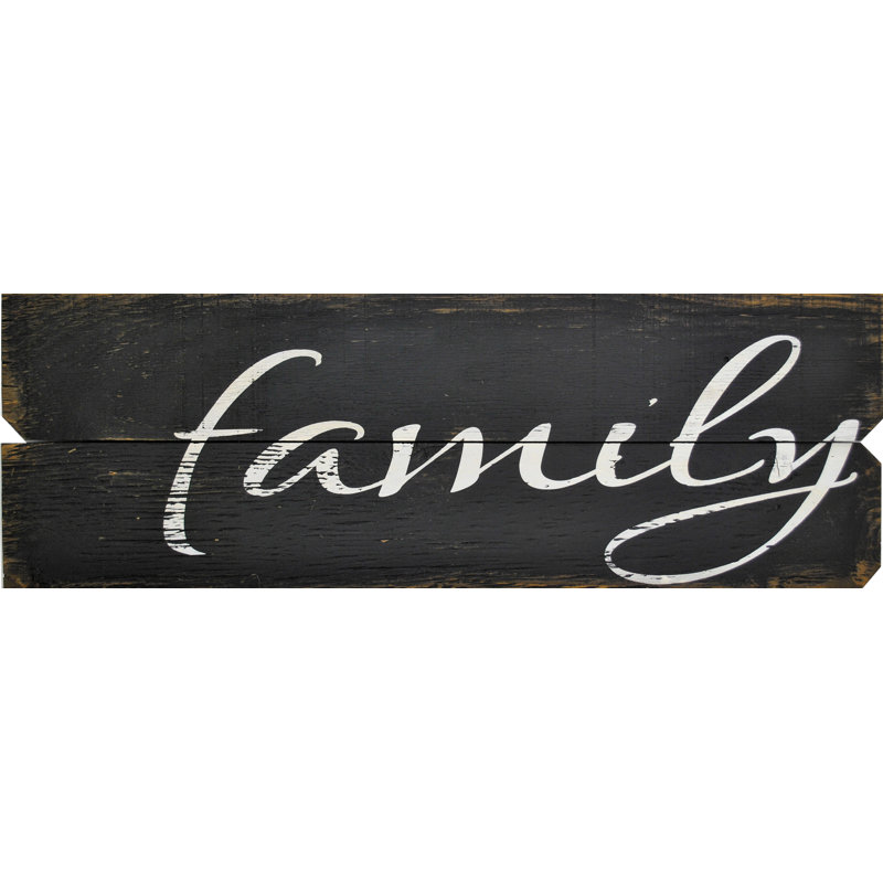 Décoration murale « family », Noir / Blanc