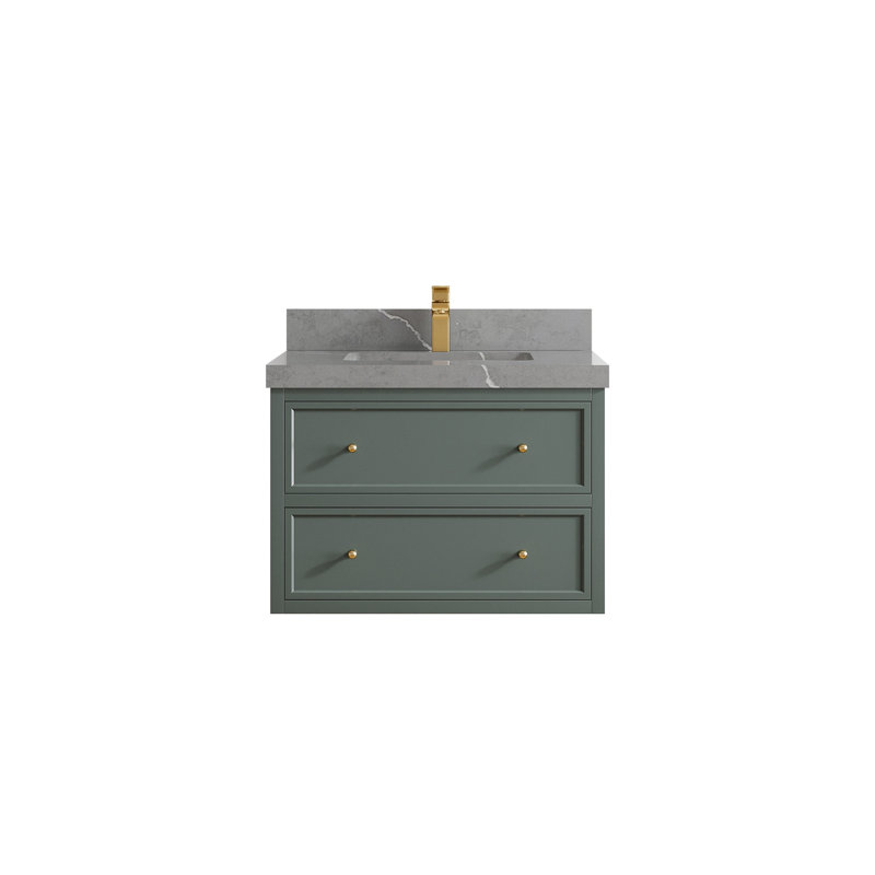 Meuble-lavabo simple flottant 30 po Roswell