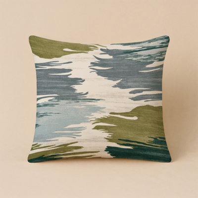 Watercolor Brown Indoor and Outdoor Throw Pillow