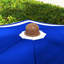 Parasol de plage avec auvent 40+ By, auvent ventilé, sac de transport, rayure bleue - Parasol portable attrayant Sun Worerers