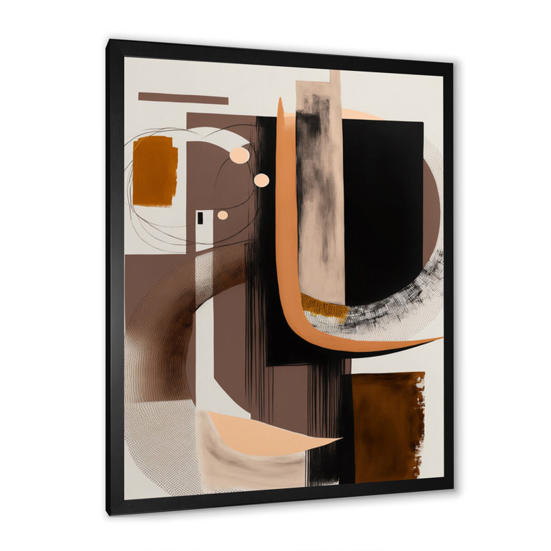 Aquarelle moderne - peinture sur toile, Cadre photo noir, H 32 po x l 16 po x P 1 po