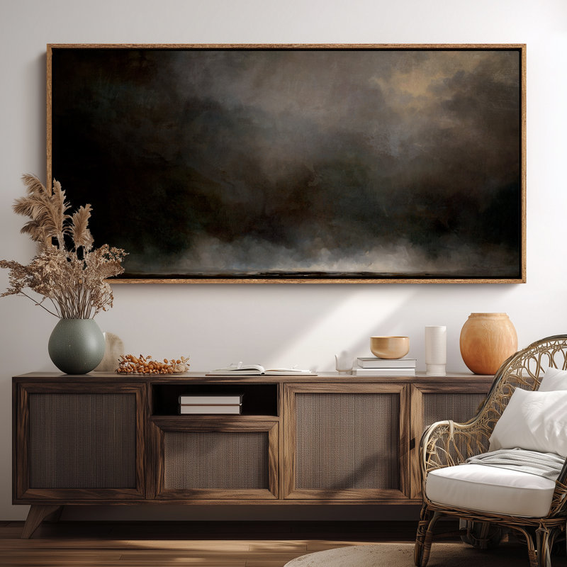 Impression sur toile encadrée extra large Moody, Naturel, H 30 po x l 60 po