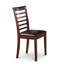 Chaises de salle à manger Milan - Chaises en bois recouvertes de similicuir, ensemble de 2, acajou-11019939-134303944