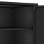 Armoire d'appoint moderne 24 po en acier inoxydable avec 2 tablettes réglables blanches Ava-851075094