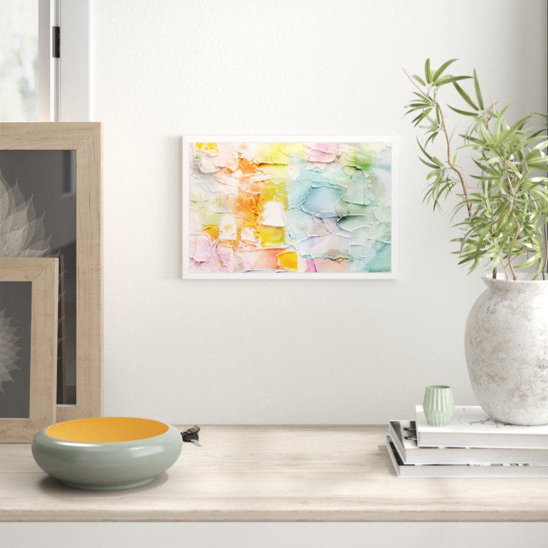 « Abstract Morning Singing textures »-impression d’art graphique, Toile tendue, H 40 po x l 60 po