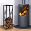 Porte-bûches en métal pour le rangement du bois de chauffage