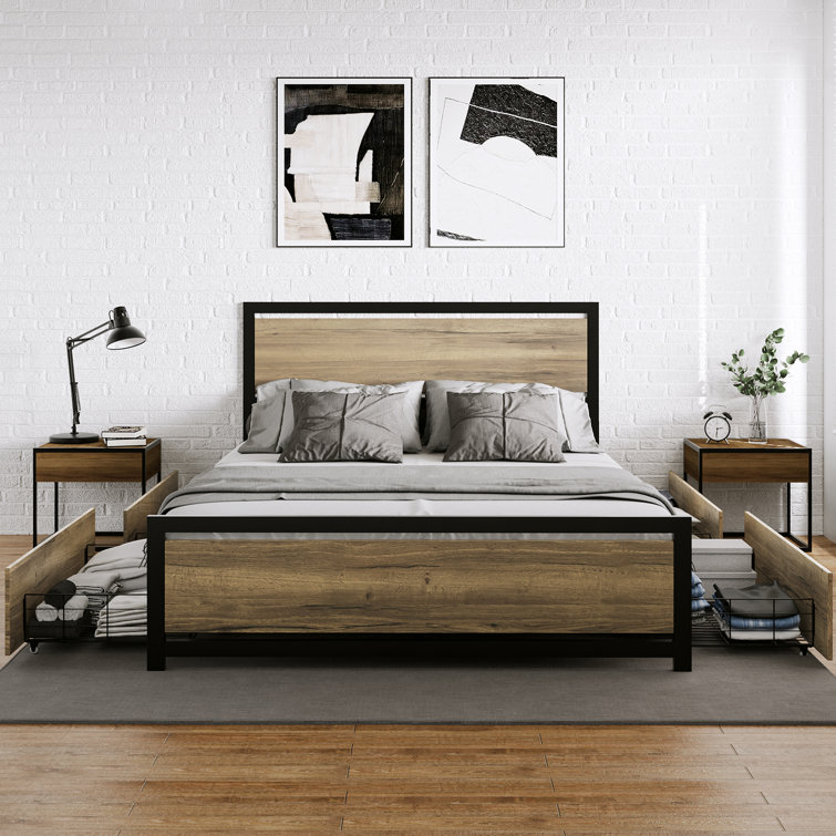 Queen Storage Platform Bed 17 Stories