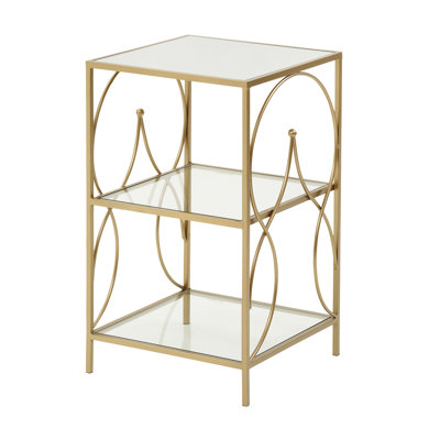 Maci Glass Top End Table