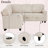 L-Shaped Sectional Sofa Bed With Pull-Out Bed & Storage, 5-Seat Sleeper Couch With USB Charging, Convertible Design For Living Room, Apartment, Corduroy Fabric, Beige-1997853819