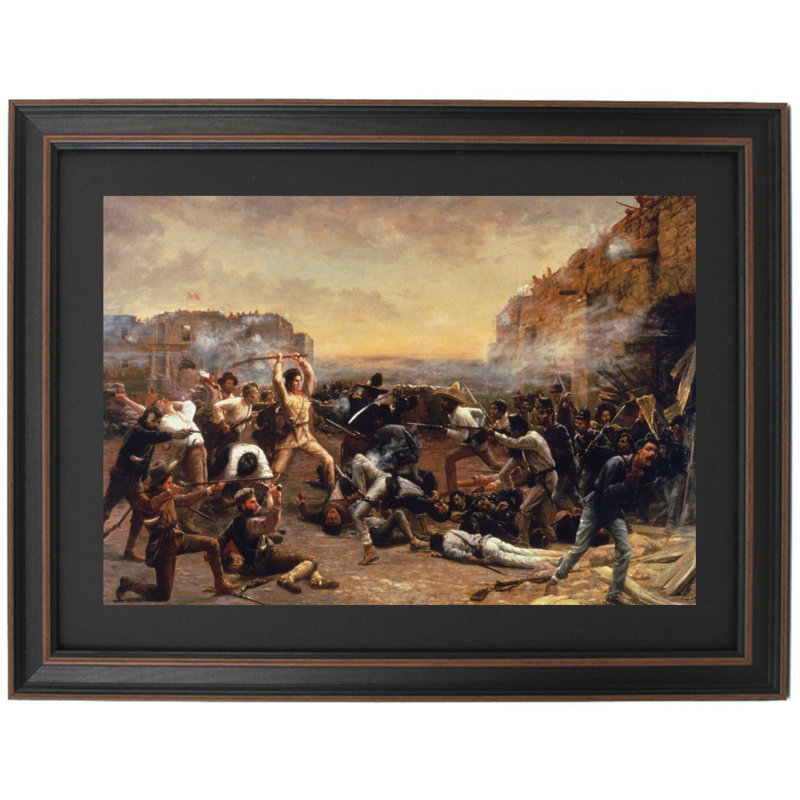 Chute de l'Alamo (Gallant Defence) par Robert J. Onderdonk | Reproduction encadrée, H 24 po x l 36 po