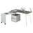Techni Mobili Rotating Multi-Positional Modern Desk, Grey