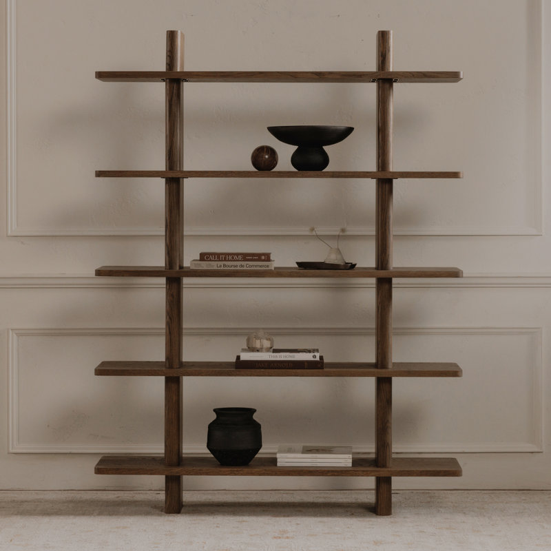 Casey Large Bookcase Dark Brown, Dark Brown
