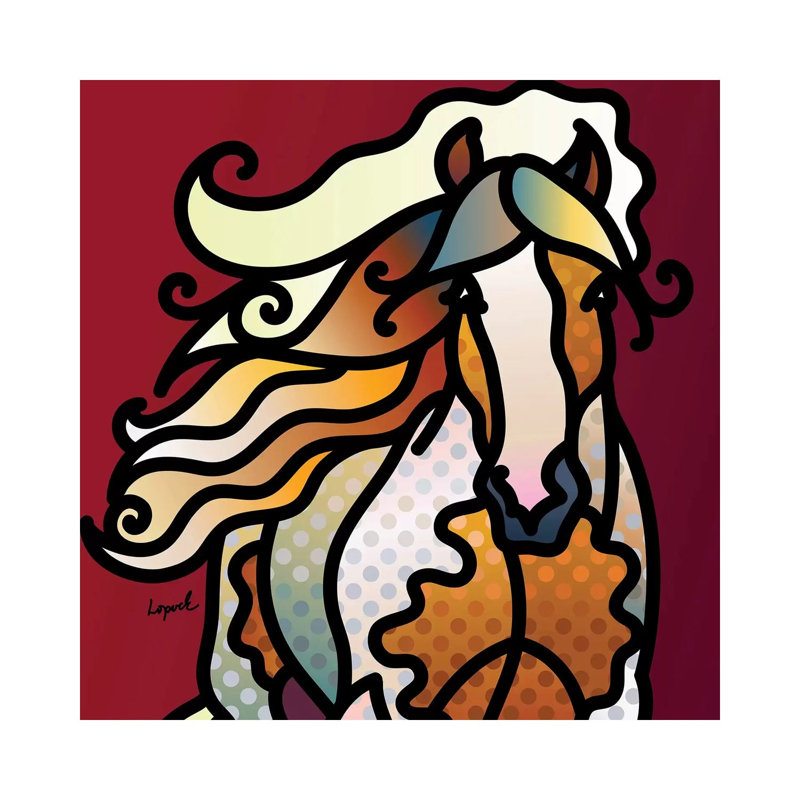 Hot to Trot 1 Piece Wrapped Canvas Wall Art, 93.98 cm H x 93.98 cm W x 1.91 cm D