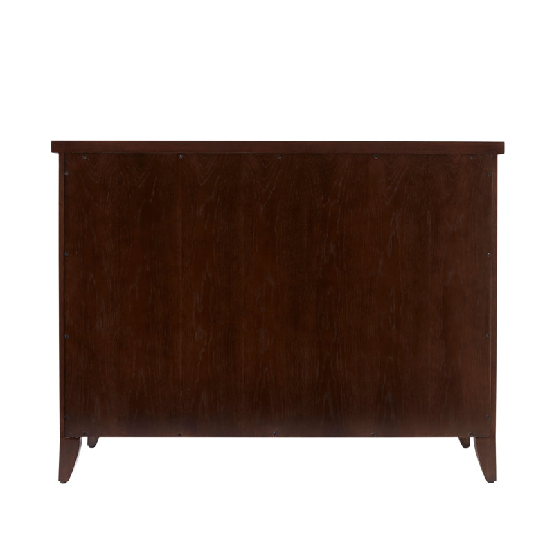 Mannix Medium Wood Black Bar Cabinet with Gold Embellishments