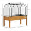 Lit de jardin surélevé en bois de sapin et acier avec housse PE Outsunny, 47,75 po x 21,75 po x 46 po