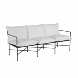 Italia 77.13" Wide Outdoor Patio Sofa with Cushions