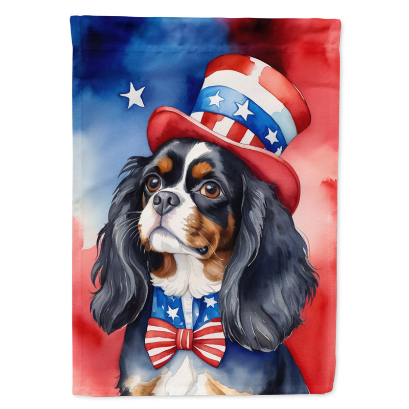 Drapeau patriotique du jardin américain, Black Cavalier Spaniel