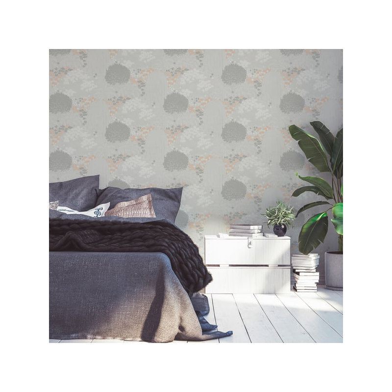 Flourish 10.05m x 53cm Wallpaper Roll, Silver