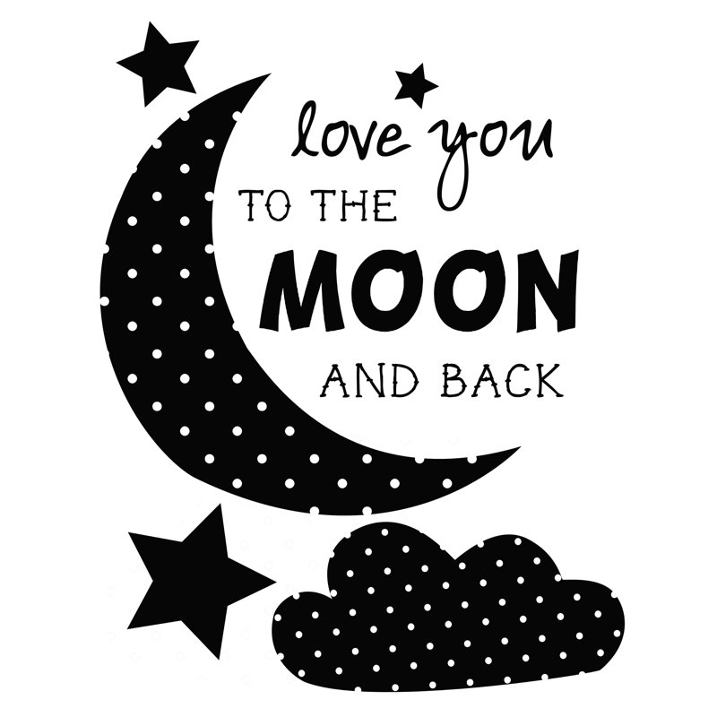 «Love You To the Moon and Back», reproduction sur toile tendue, H 24 po x l 18 po