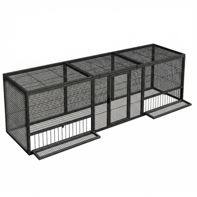 Poulailler de 83 pouces d'épaisseur - cage de volaille extérieure durable, structure robuste avec une forte capacité de charge, conception facile à installer, habitat de reproduction pratique pour le poulet, le canard, l'oie et le pigeon, idéal pour la reproduction à l'extérieur
