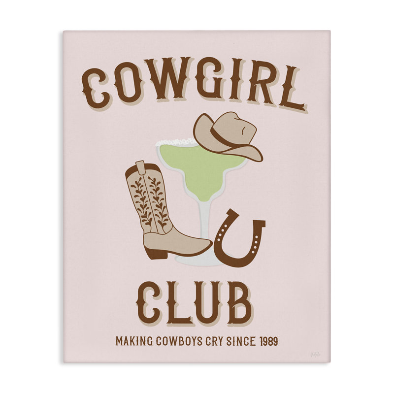 Toile d'accessoires de cow-boy, design par Natalie Carpentieri, H 20 po x l 16 po