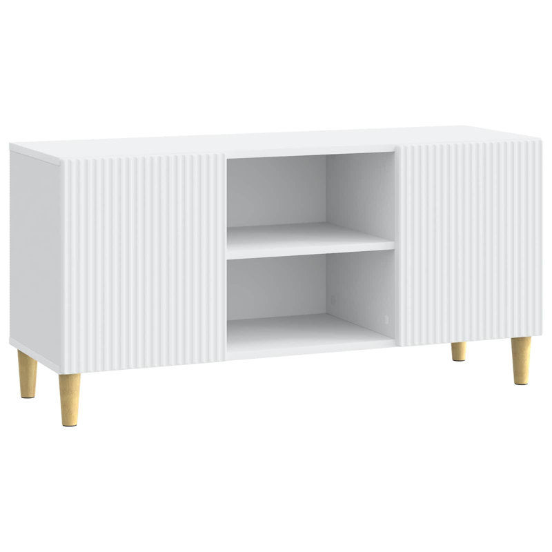 Unfinished TV Stand for TVs up to 43" with Fireplace Included, 11.81cm H x 38.58cm L x 12.2cm W