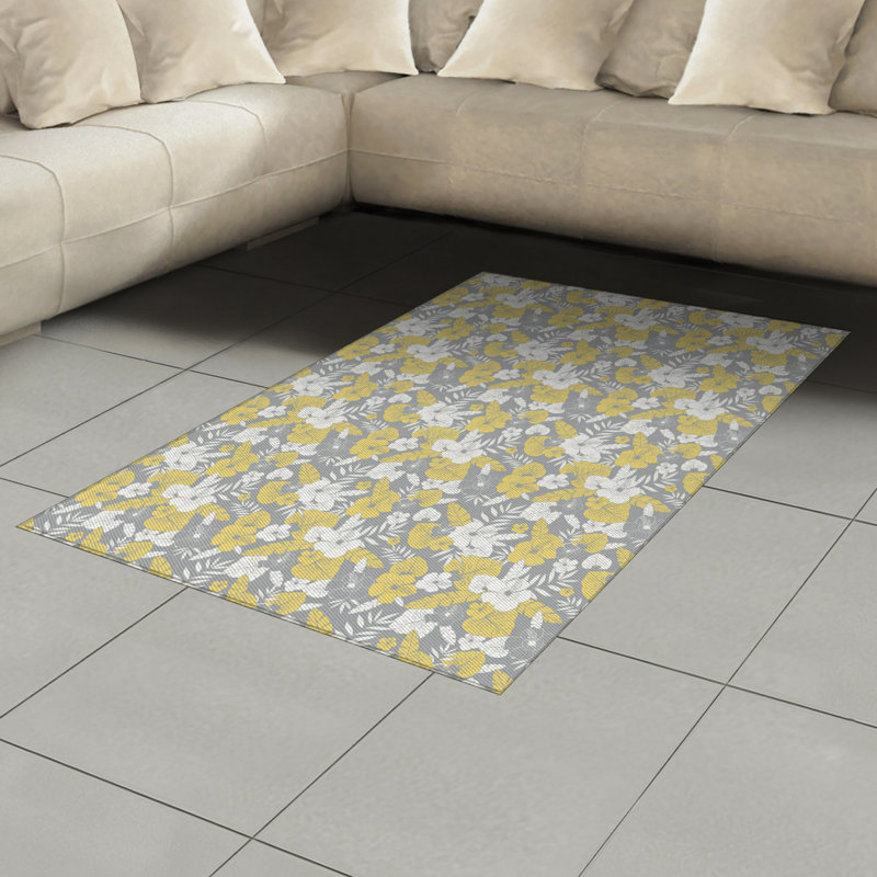 Luau High Density Long Fiber Poly Threads Decorative Area Rug Carpet, Rectangle 4' x 5'8"