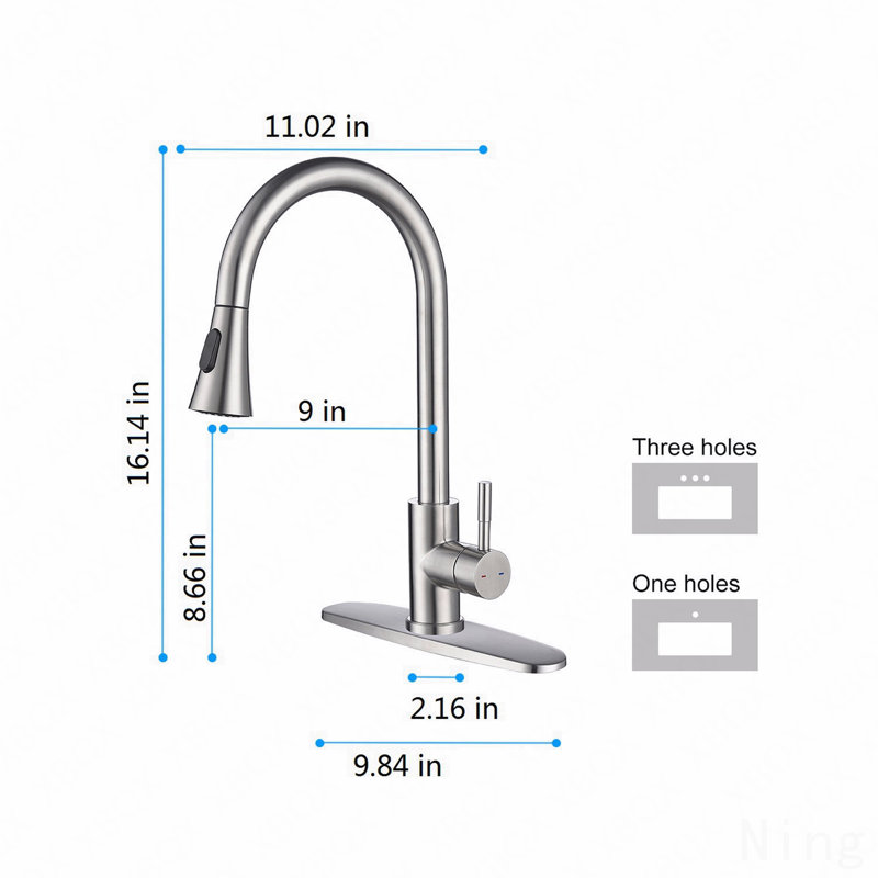 Robinet de cuisine avec douchette extractible