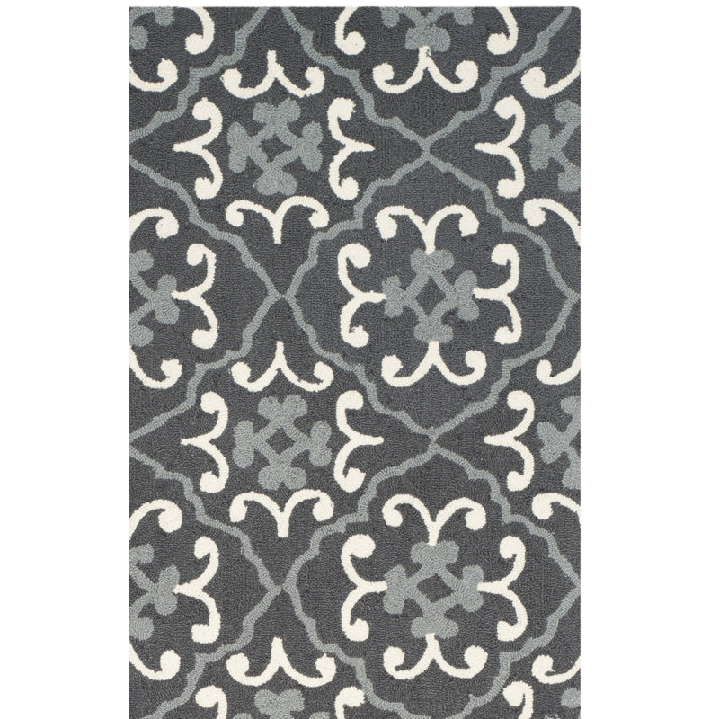 Bruinekool Hand Hooked Performance Geometric Rug, Rectangle 5' x 8'