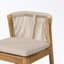 Ensemble de 2 chaises sans accoudoirs en bois avec coussin moelleux