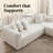 107.9“Boneless Couches L Shaped Cloud Couch Modular Sectional Sofa with Chaise, Boucle Channel Tufted Design, Living Room Furniture .-186564013-186564016