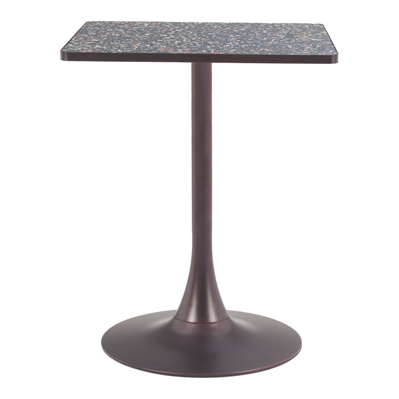 Table bistro Spot noir et bronze