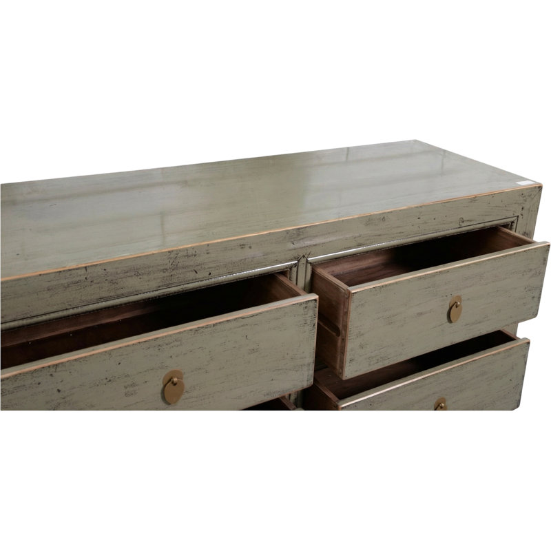 120cm W 6 - Drawer Chest of Drawers, Pewter Grey