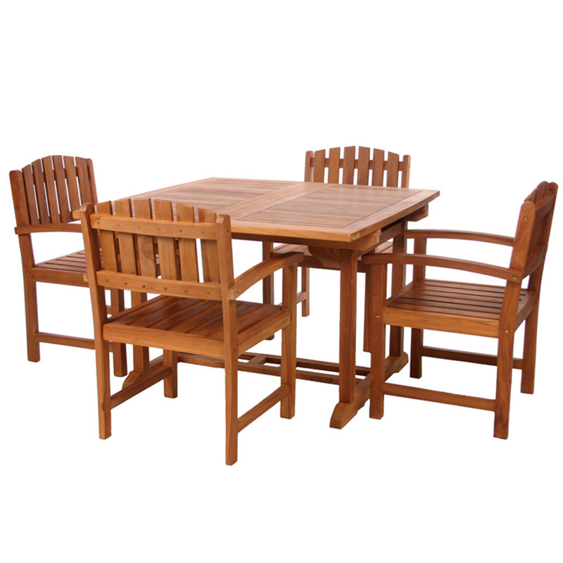 5-Piece Butterfly Dining Chair Set  Cushion, Blue, Royal White
