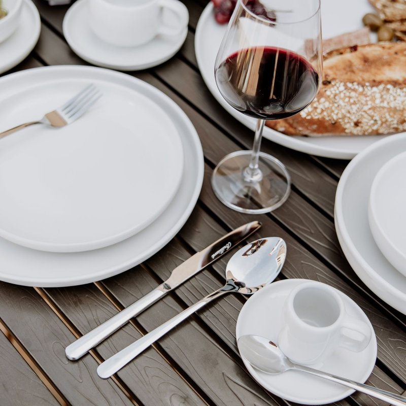 16 Pc Stainless Steel Flatware Set, Service for 4, Stainless Steel