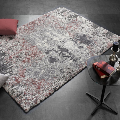 Dekker Damask Shag Area Rug