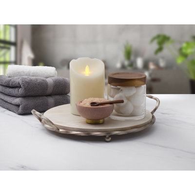 Unscented Realistic-Flame LED Wax Pillar Candles