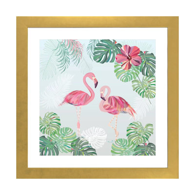 Festive Flamants de Turnowsky - impression d'art graphique