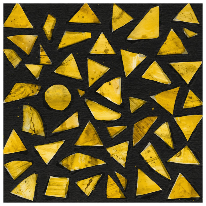 Yellow Geometric Shapes Comforter, Twin Extra Long