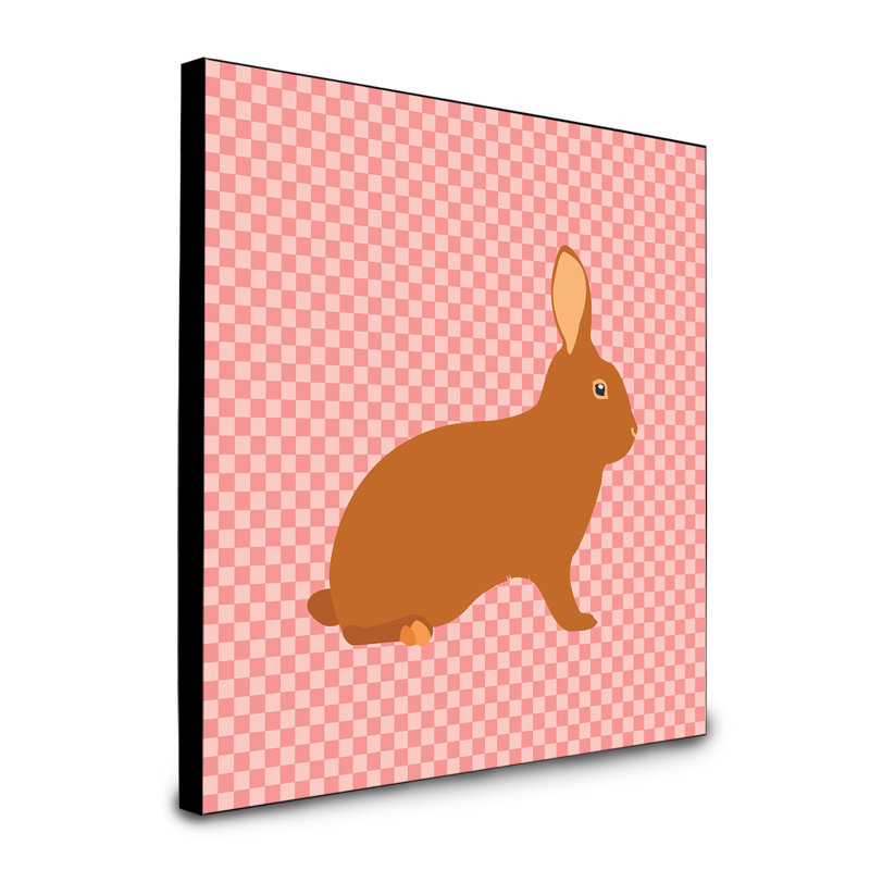 Panneau mural d’art de lapin de rex Ludivine, Rose