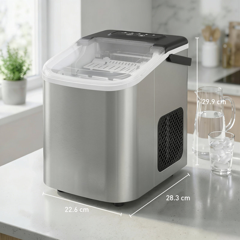 HOMCOM 12 Lb. Daily Production Bullet Ice Portable Ice Maker