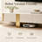 Modern Glam 79" TV Stand for TVs up to 85", Media Console with Sintered Stone Top and 4 Storage Drawers, White & Gold Accents