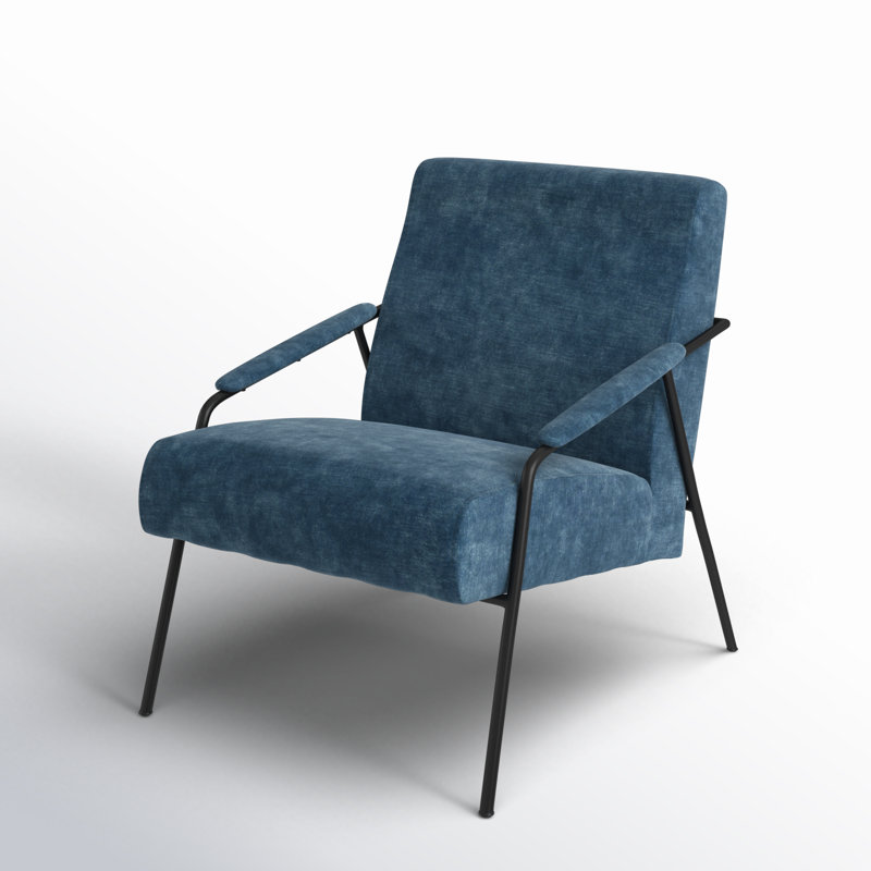 27" Wide Polyester Armchair, Ocean