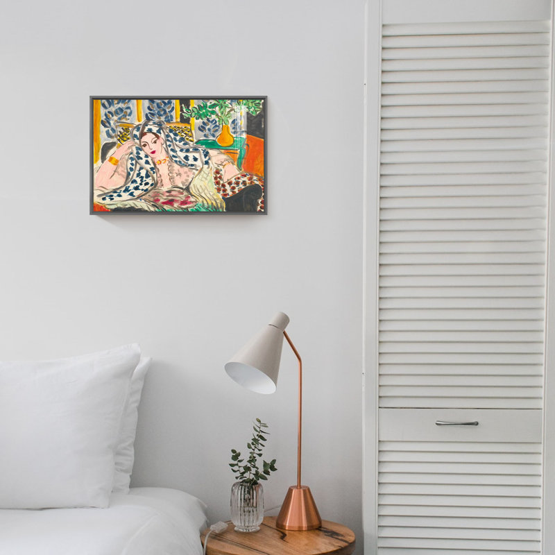 " Botanical Art " by Henri Matisse, Black Framed, 12" H x 16" W x 1" D
