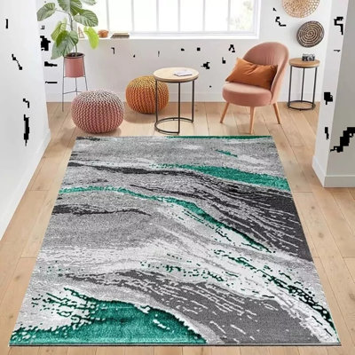 Abstract Shag Area Rug