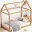 Lit simple en bois de pin