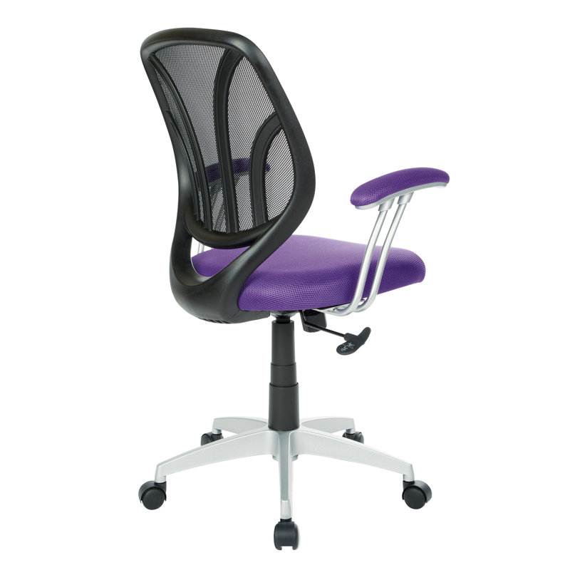 Chaise de travail en maille Hatten, Mauve