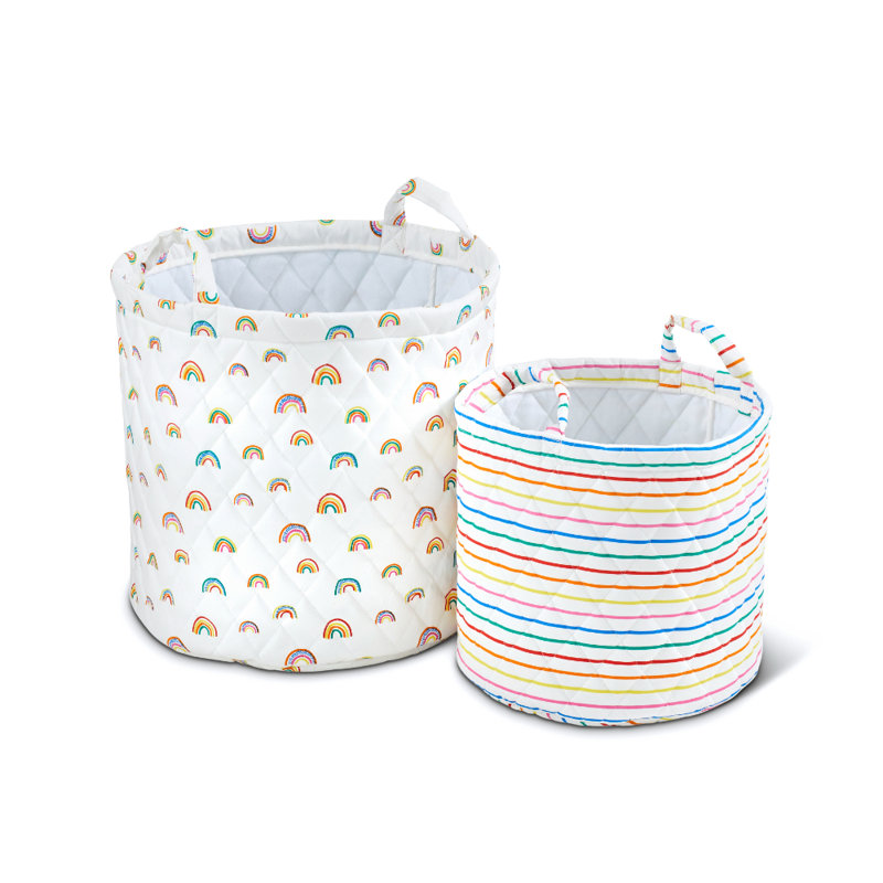 2 Pack Storage Baskets - Rainbow Dreams