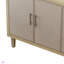 Armoire moderne à 4 portes avec portes décoratives en rotin