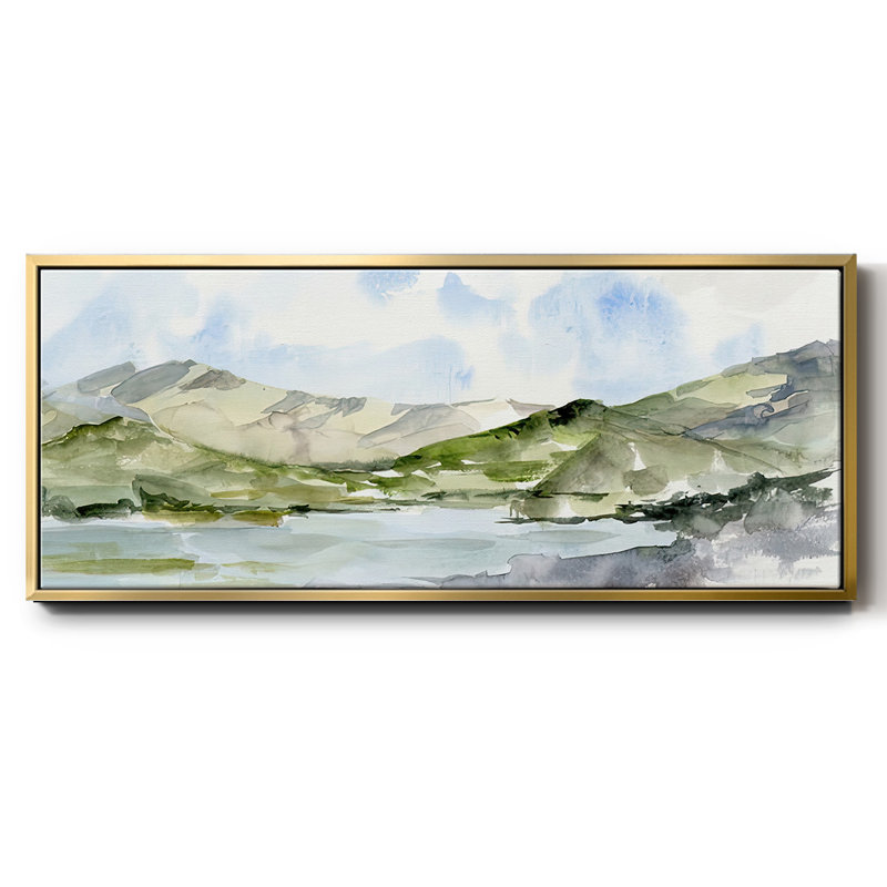 Serene Mountains I - toile encadrée, H 20 po x l 50 po